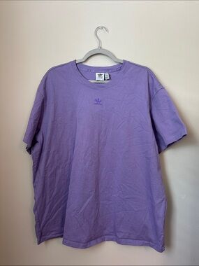 adidas Purple Trefoil Short Sleeve Crewneck Tee